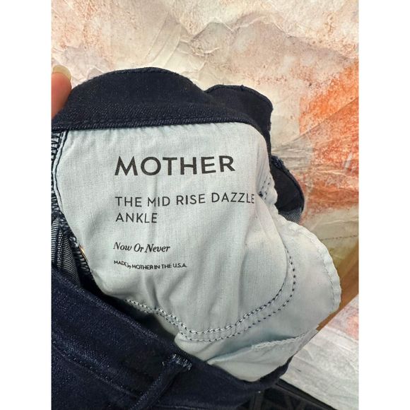 Anthropologie MOTHER The Dazzler High-Rise Straight Ankle Jeans - Picture 8 of 9